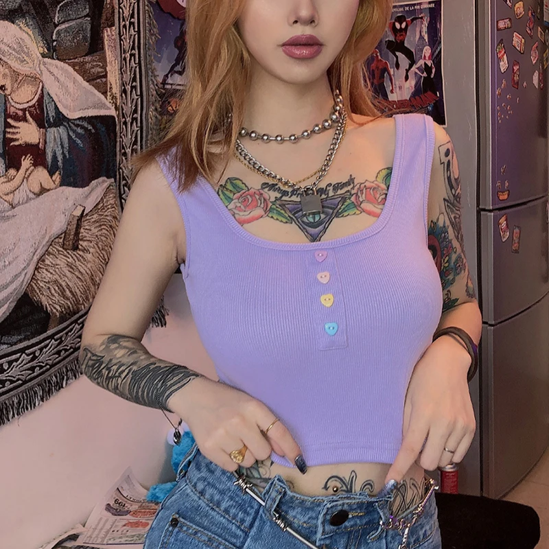 Raistevern женский укороченный топ без рукавов базовые фиолетовые вязаные топы на