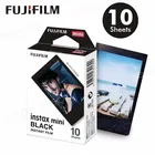 Новинка 2017 года поступление Подлинная Fujifilm Instax Mini черный границы Плёнки 10 Простыни детские для Mini. 8 плюс 70 90 25 50 s Камера поделиться SP-1 SP-2
