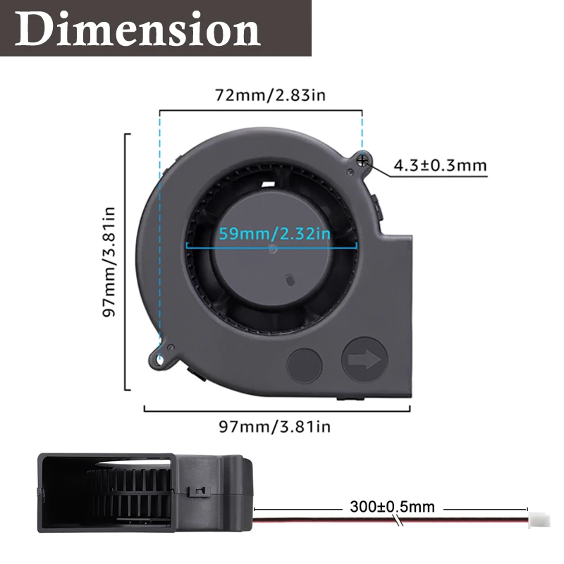 2pcs 97x33mm 12V 24V 110V 120V 220V 240V Ball Turbo Blower Fan 9733 97mm BBQ Big Air Flow Centrifugal Exhaust Cooler - купить по