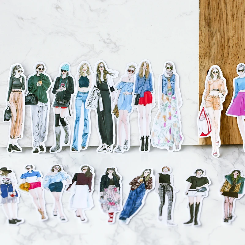 26Pcs/Bag Cute Fashion Girl Daily Life Sticker DIY Craft Scrapbooking Album Junk Journal Happy Planner Decorative Stickers | Дом и сад