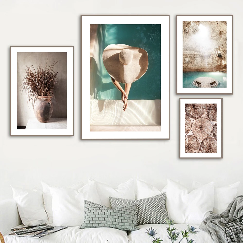 Настенный постер в скандинавском стиле с изображением Цветных Листьев|Рисование