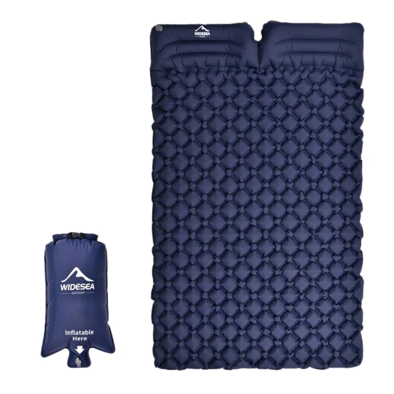 

WIDESEA Camping Double Inflatable Mattress Sleeping Pad Moistureproof