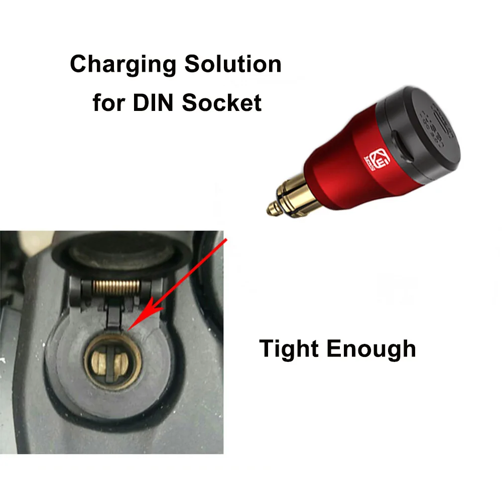 Портативное быстрое зарядное устройство Buendeer Mini QC3.0 Din к USB адаптеру для BMW Triumph Tiger