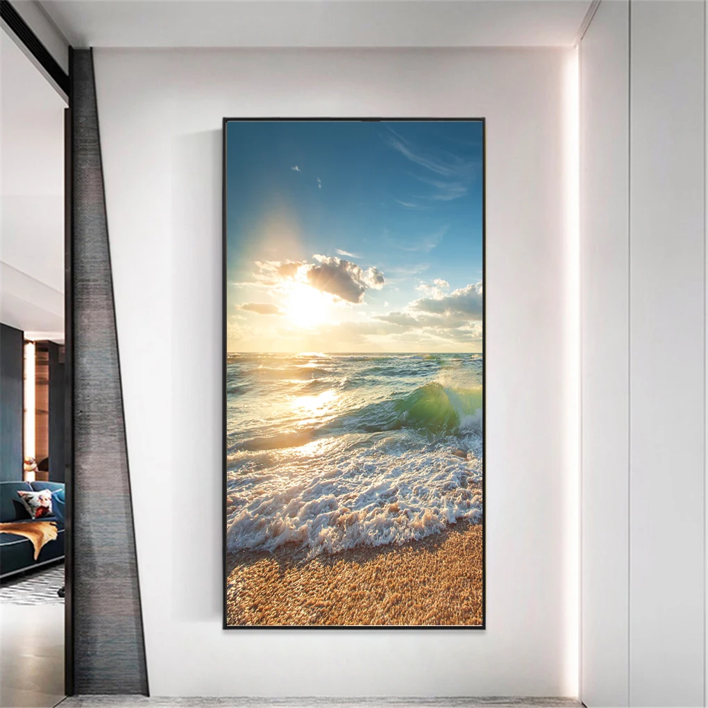 Оконная пленка для конфиденциальности с эффектом статического прилипания, без клея, декоративная, покрытие для стекла с морским пляжем, наклейка, 88 дюймов.