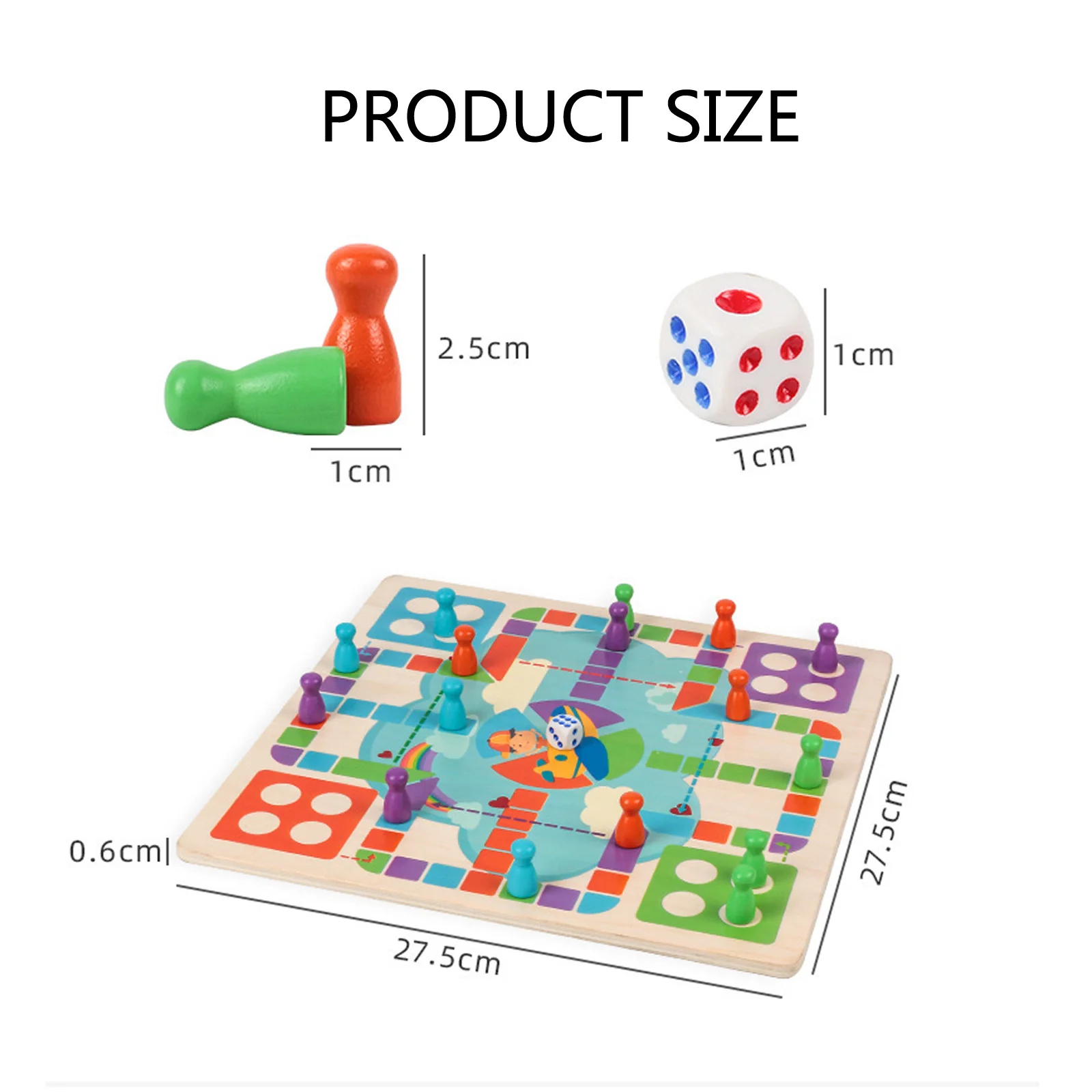 Детская игрушка 2 в 1 Шахматная деревянная доска игровой Интеллектуальный