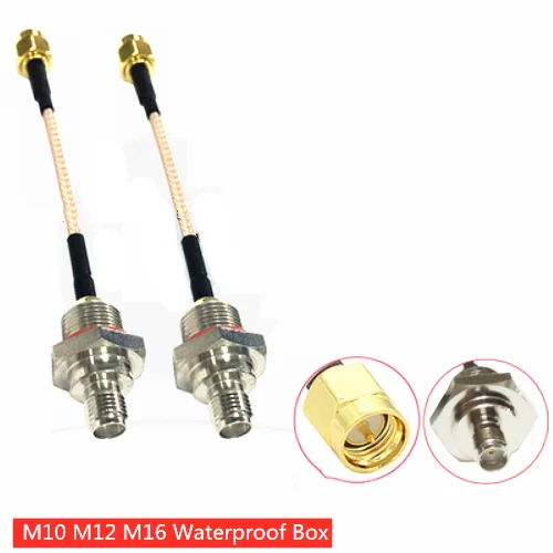 

M10 M12 M16 тип SMA «Мама»-«папа» Водонепроницаемая коробка Перемычка AP маршрутизация антенны Соединительный Удлинительный шнур RG316 кабель