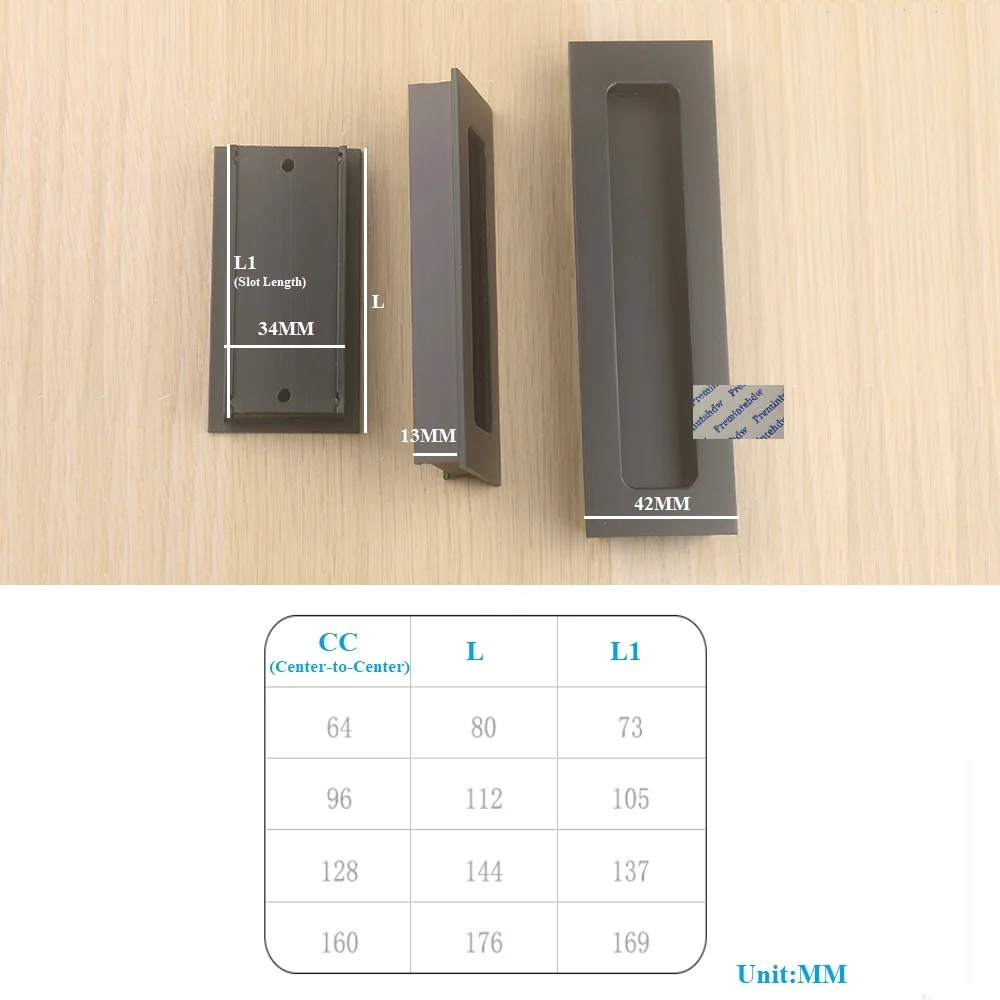 2 шт. прямоугольный алюминиевый шкаф утопленный на палец белый матовый черный