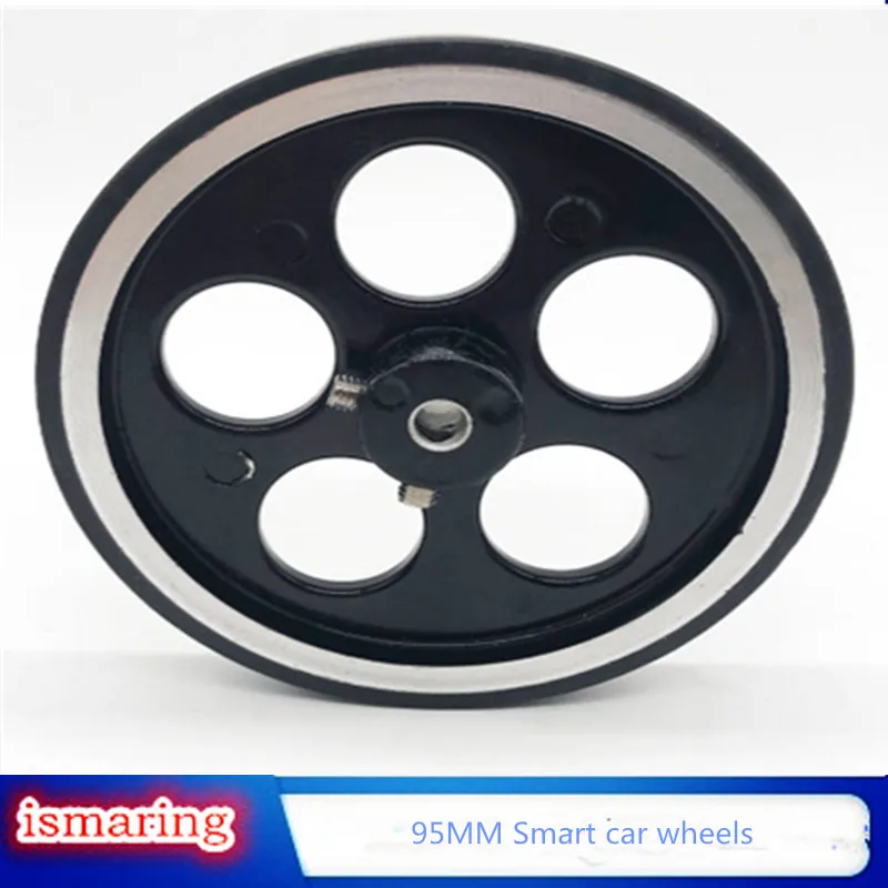 

2pcs 95MM Smart car wheels / aluminum alloy wheels big load carry/robot wheels for install motors/ robot car parts for DIY