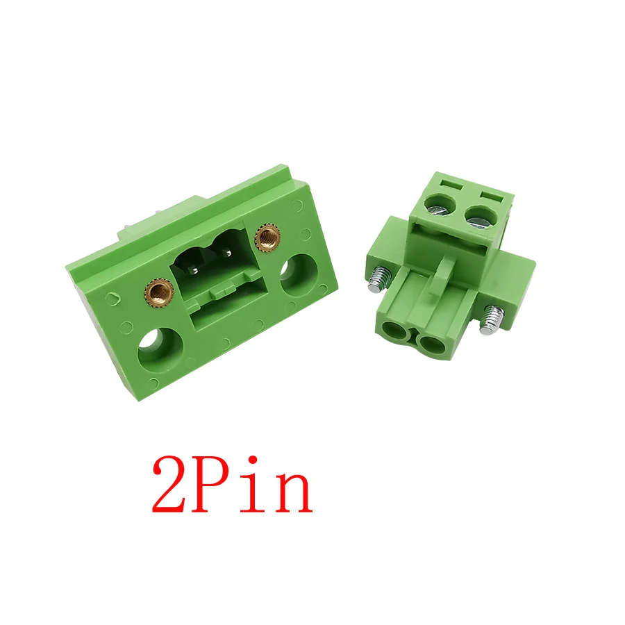 KF2EDGWB 5.08mm 2-Pin Through Wall Plug Screw Terminal Block Connector Header Socket Pitch 5.08 mm 2P PCB Terminals - купить по