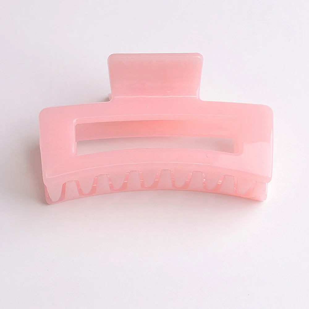 

Candy Color Rectangle Hollow Claw Hairpin Headdress Female Acrylic Geometric Solid Color Large Hairpin Hair Accessories
