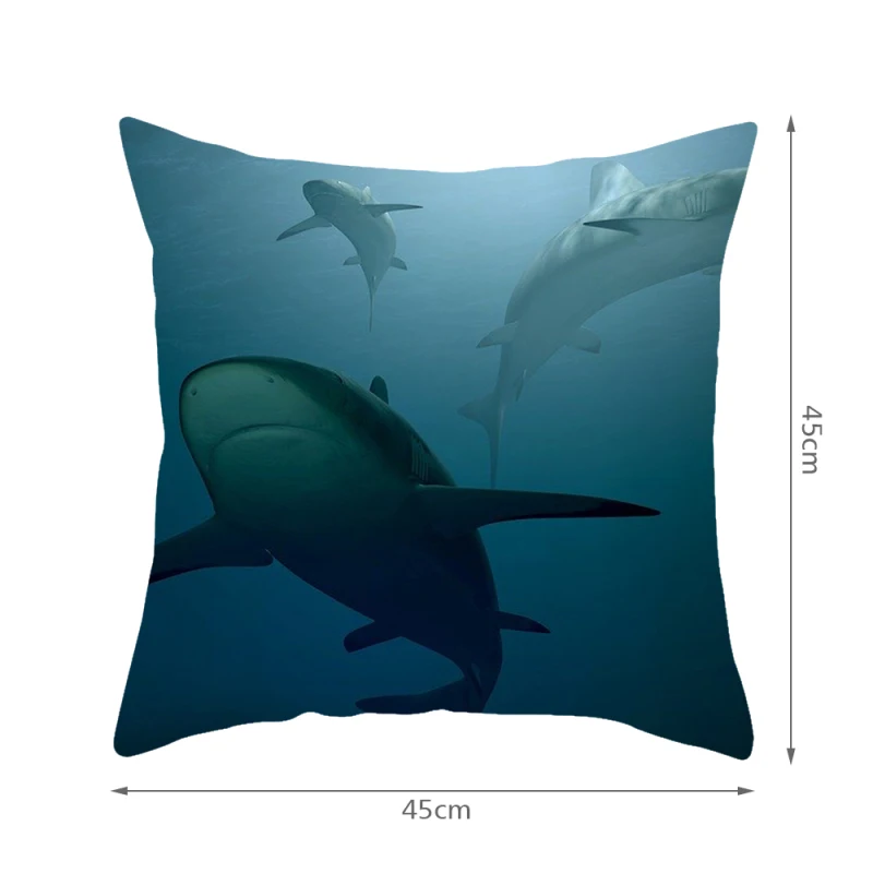 

Nanacoba Dolphin Print Cushion Cover Marine Animals Picture Pillow Cover for Home Bedroom Fall Sofa Decor Short Plush Pillowcase