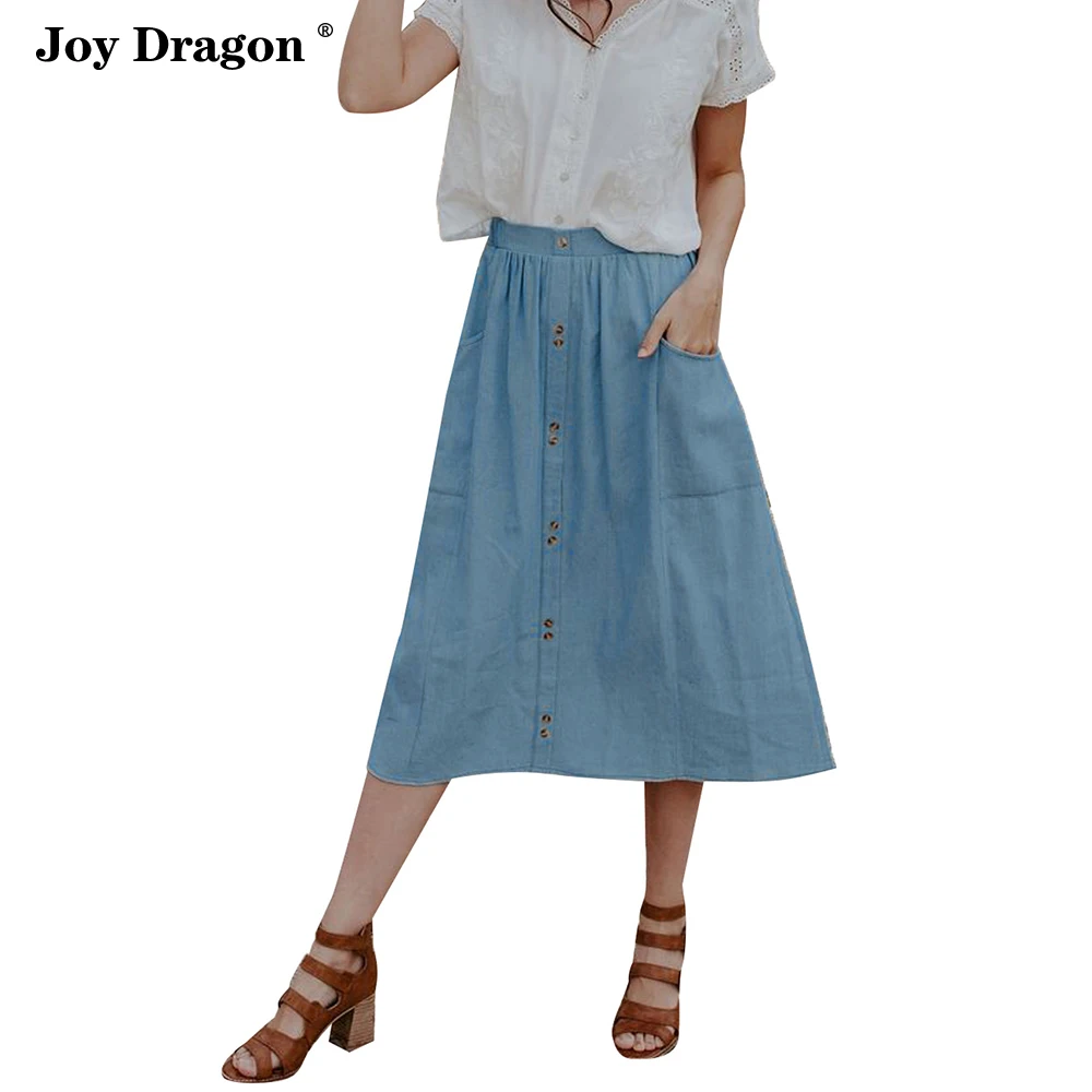 

Women Skirt Summer Spring Button Skirts Faldas Mujer Moda Faldas Jupe Femme Spodnice Damskie Kleding Vrouwen Abbigliamento Donna