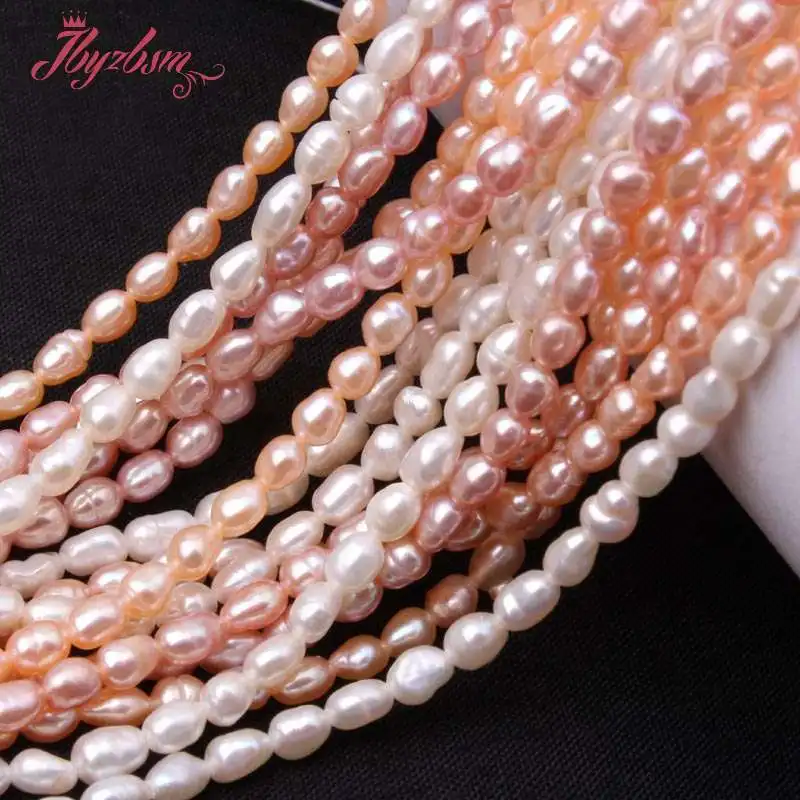 3 4 мм пресноводного жемчуга природной произвольной формы драгоценный камень