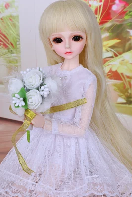 Полный набор высшего качества 1/4 bjd Kid Delf Girl BORY female doll лучшие подарки для девочек игрушечный парик одежда для лица макияж в комплекте Смола recast