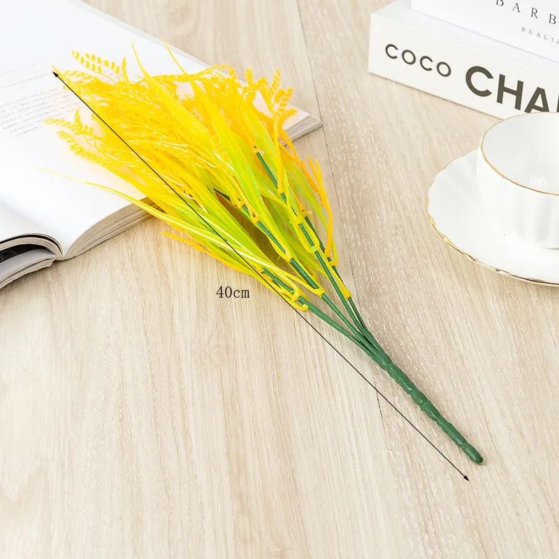 

Artificial Plants Fake Plant Wheat Ear Plastic Grass Grass Decorative Simulation Grass Plants Flowers Garden Home Decoration