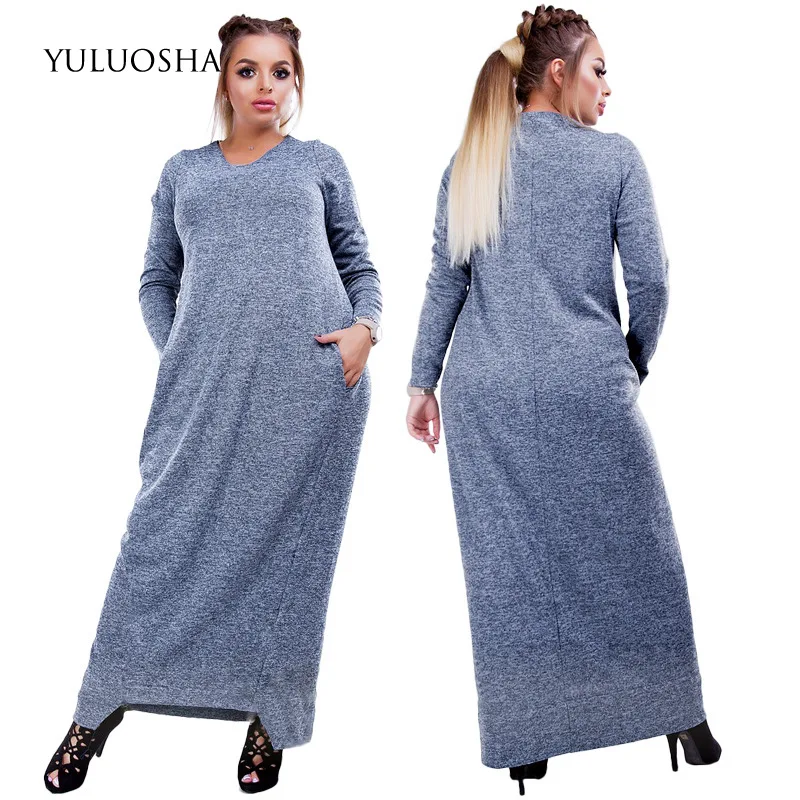 YULUOSHA размера плюс 5XL 6XL вечернее платье Длинные официальные платья трапеции для