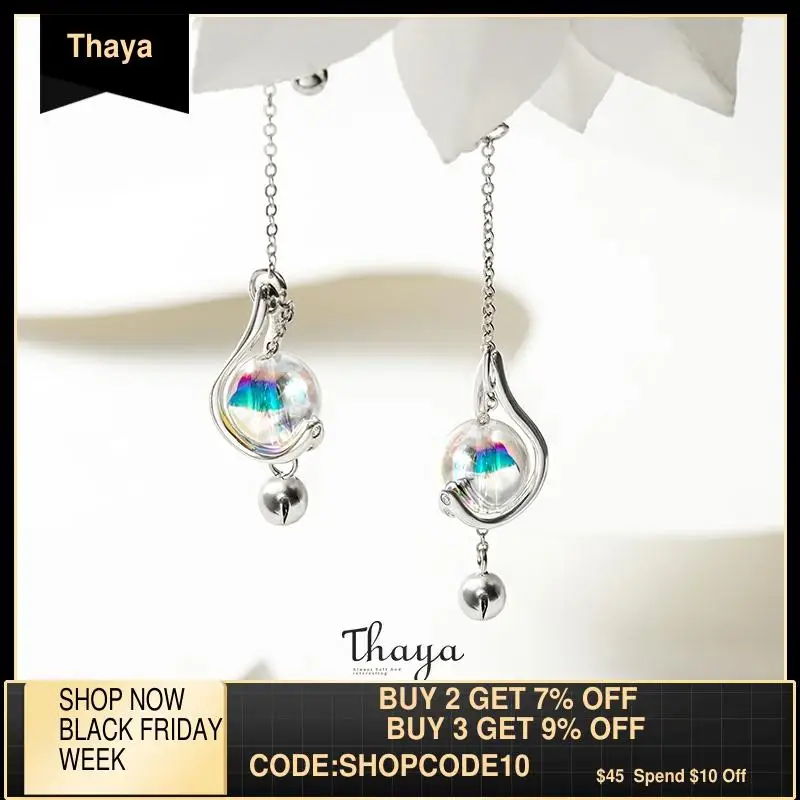 Серьги Thaya в японском стиле серебро 925 пробы серьги виде радужных пузырей для