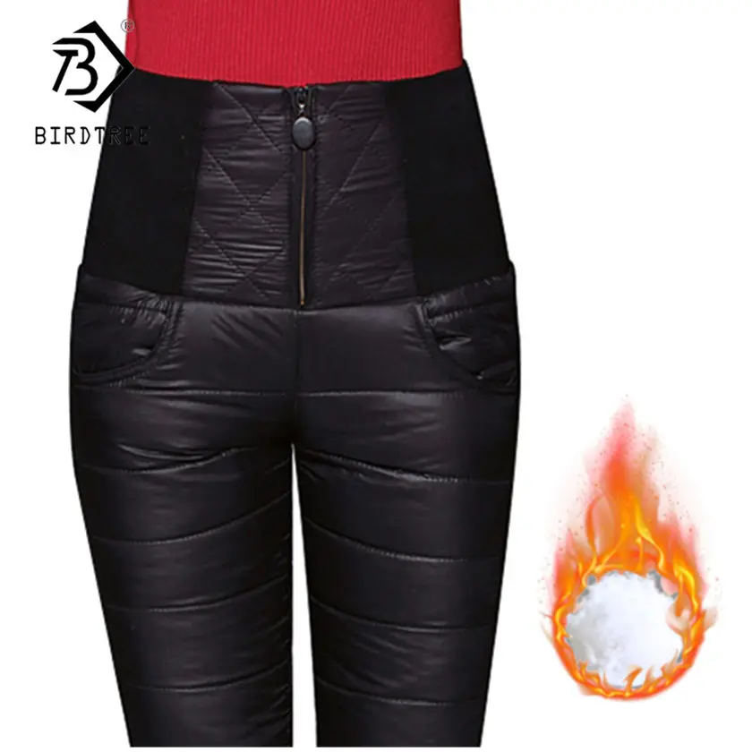 Женские пуховые брюки новая зимняя верхняя одежда с высокой талией женские