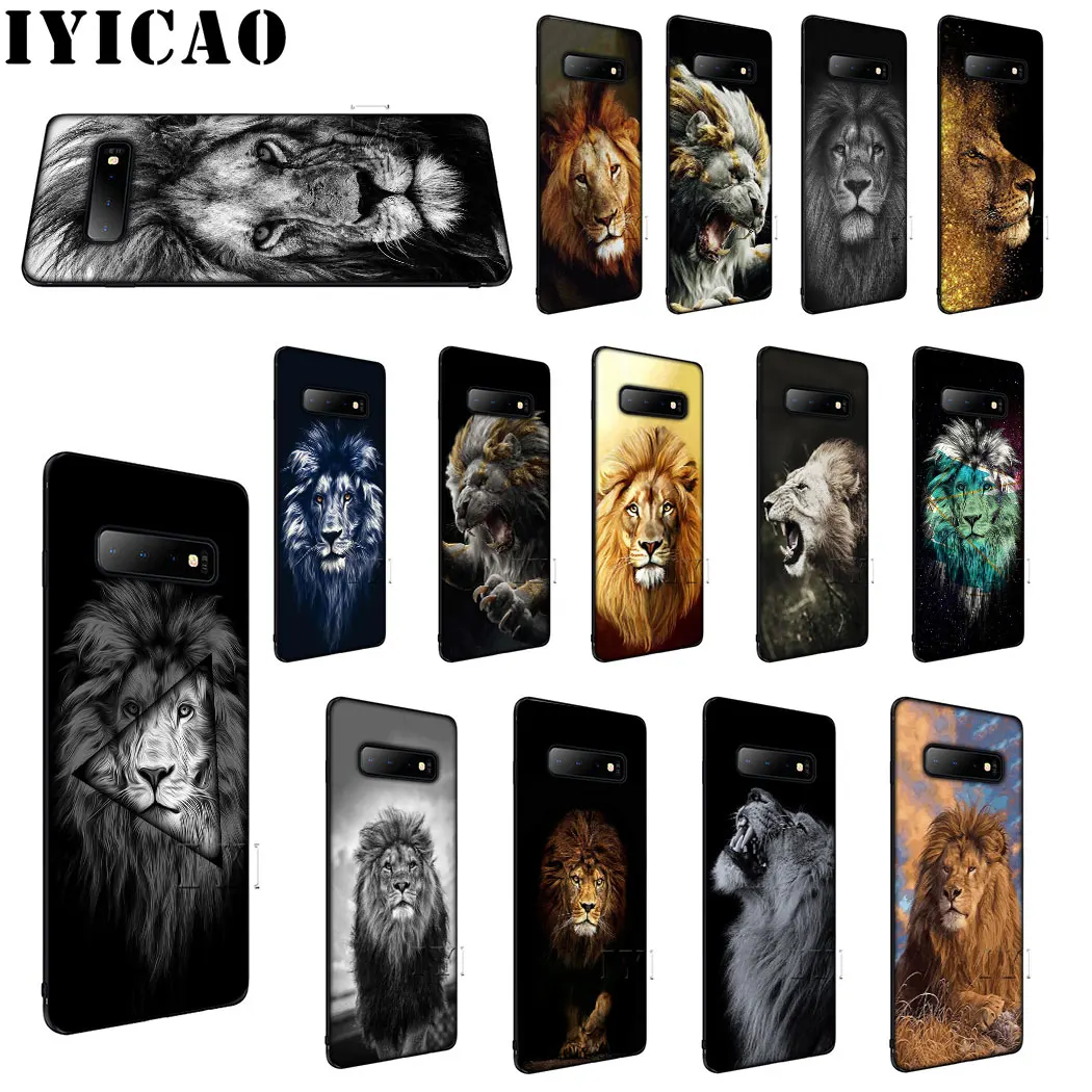 IYICAO Lion Alpha Мужской мягкий силиконовый чехол для samsung S6 S7 S8 Edge S9 S10 Plus S10e