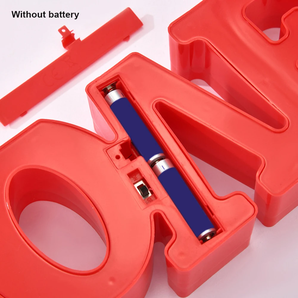 Светильник в виде романтических букв для гостиной дня рождения вечевечерние НКИ