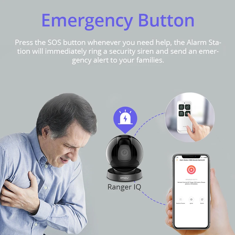 Умный беспроводной пульт дистанционного управления Dahua imou на 4 кнопки 433 МГц|Пульт