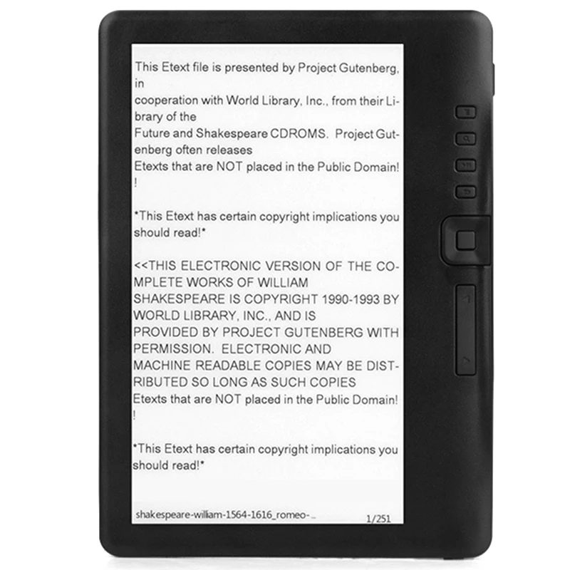 

Электронная книга ELECTSHONG, 4 Гб, с 7-дюймовым HD экраном, цифровая электронная книга + видео + MP3 музыкальный плеер, цветной экран