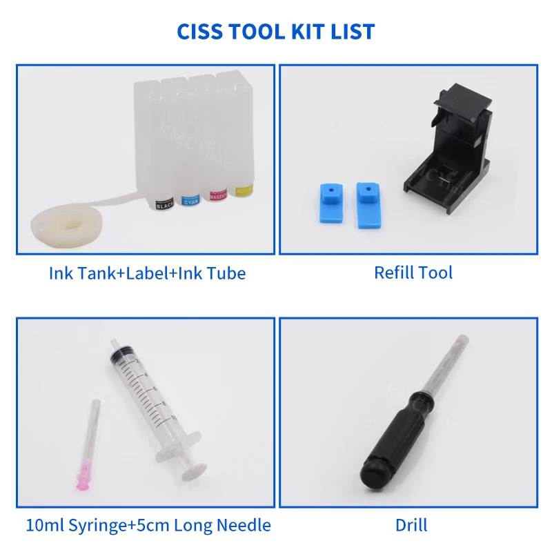 Чернильная система KMCYinks DIY ciss для HP 302 XL чернильный картридж принтера Deskjet 1110 1111 1112