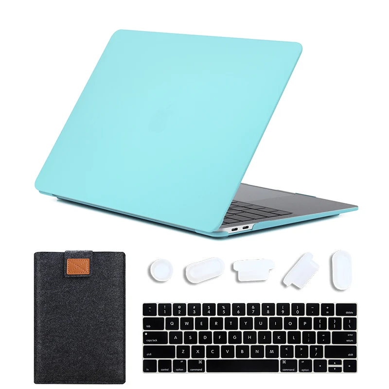 Matte Cyan MTT матовый чехол для ноутбука Macbook Pro 13 15 дюймов Жесткий Чехол для mac book Air Pro retina 11 12 13 15 Сенсорная панель сумка для ноутбука - Цвет: Matte Cyan