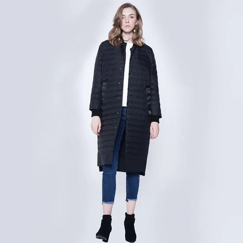 

CHCH Мода 2021 Новинка Осень Зима Женский пуховик тонкое пальто с женской сеткой теплые парки верхняя одежда ткань