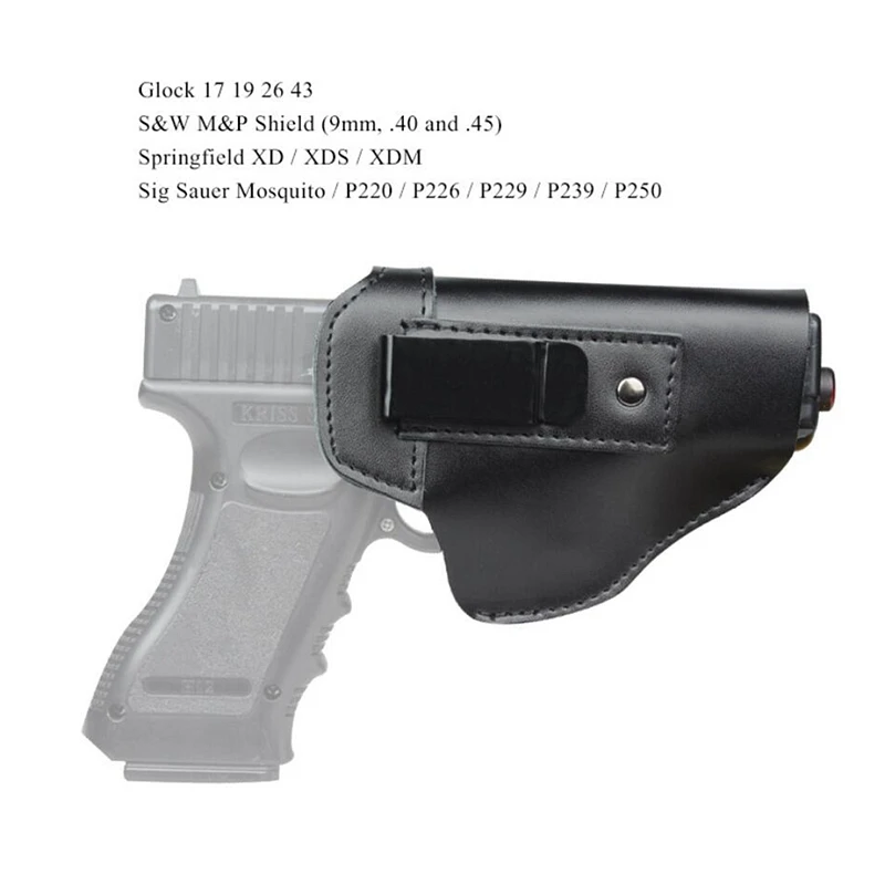 Кожаная кобура для пистолета Glock 17 19 Beretta M92 USP P226 cz75 | Спорт и развлечения