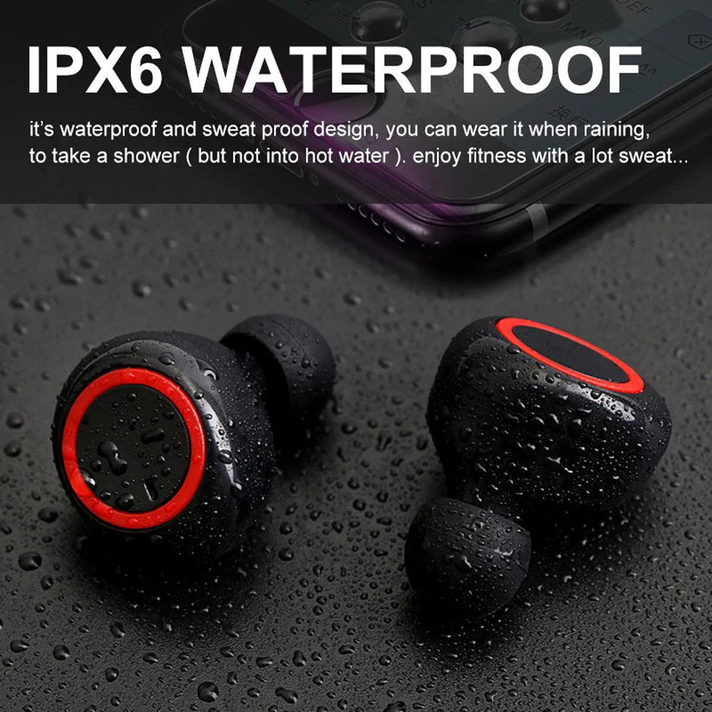 DT-2 TWS Stereo Wireless Earbuds HFP/A2DP Bluetooth 5.0 Outdoor Sports Headset Touch Control Earphone Handsfree With Microphone |