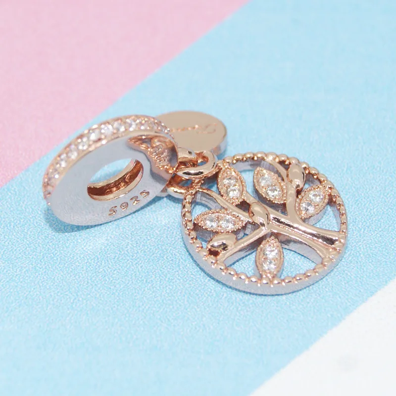 925 стерлингового серебра DIY ювелирных украшений бусы Семья наследие подвеска с