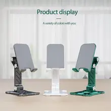 Mobile Phone Holder Desktop Stand Retractable Foldable Bracket Multi Angle Free Adjustment Charging Port Groove Arc Edge Bracket