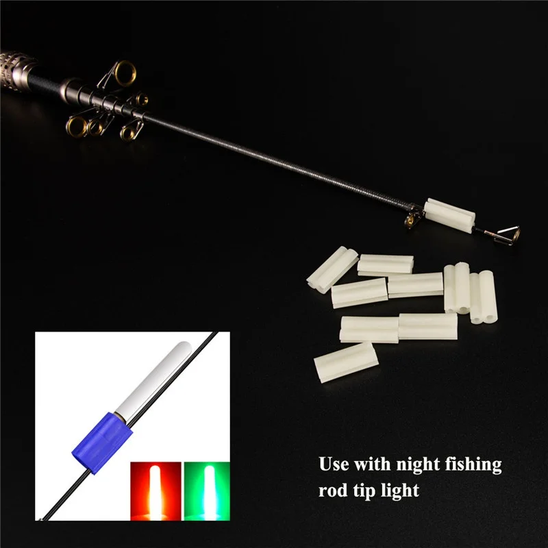 

10pc/set fishing rod tip lamp holder clip fishing fluorescent lamp clip fishing rod feeder clip night float holder