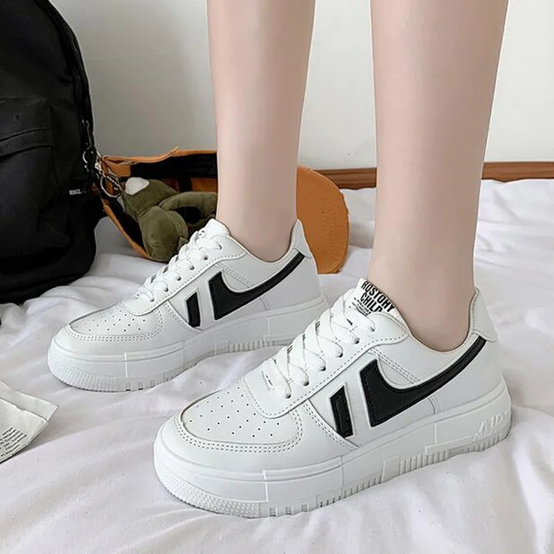 

Spring Women Sneakers White Tennis Women Canvas Slip on Female Row Shoes Platform Flats Casual Ladies Vulcanize Shoes