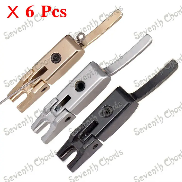 6 pcs 2 farben elektrische gitarre double locking systyem tremolo brücke gesperrt string sattelsaiten durch sattel free global shipping