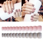 Накладные ногти для женщин, светильник набор из 24 искусственных ногтей, однотонные, для самостоятельного маникюра, для французского короткого маникюра