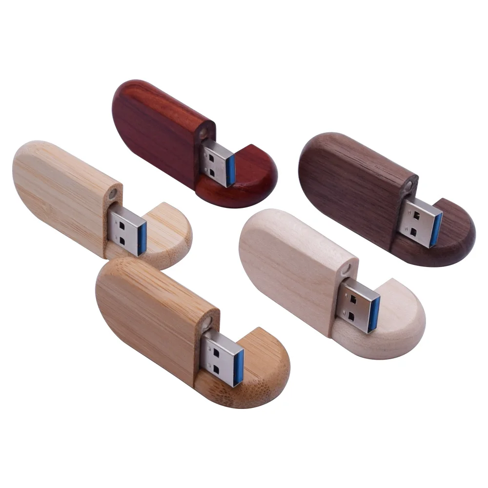 Флэш-накопитель Usb 3 0 деревянный круглый саблевидный накопитель с индивидуальным