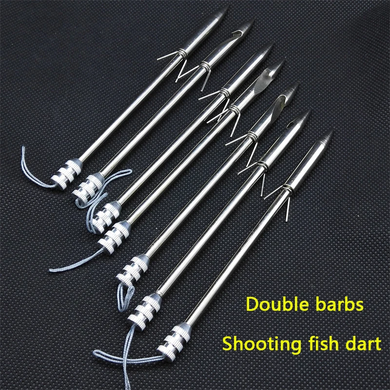 

10PCS Shooting Hunting Fish Slingshot Accessories Stainless Steel Darts For Fishing Dart Arrow Bullet Head Double Barbs