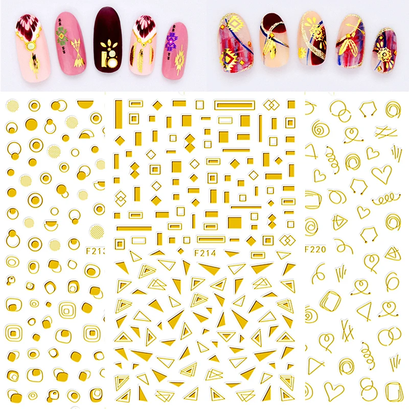 

Self-adhesive gold silver black white nail sticker decals for nail art decorations fake nails accessoires spider F213-220