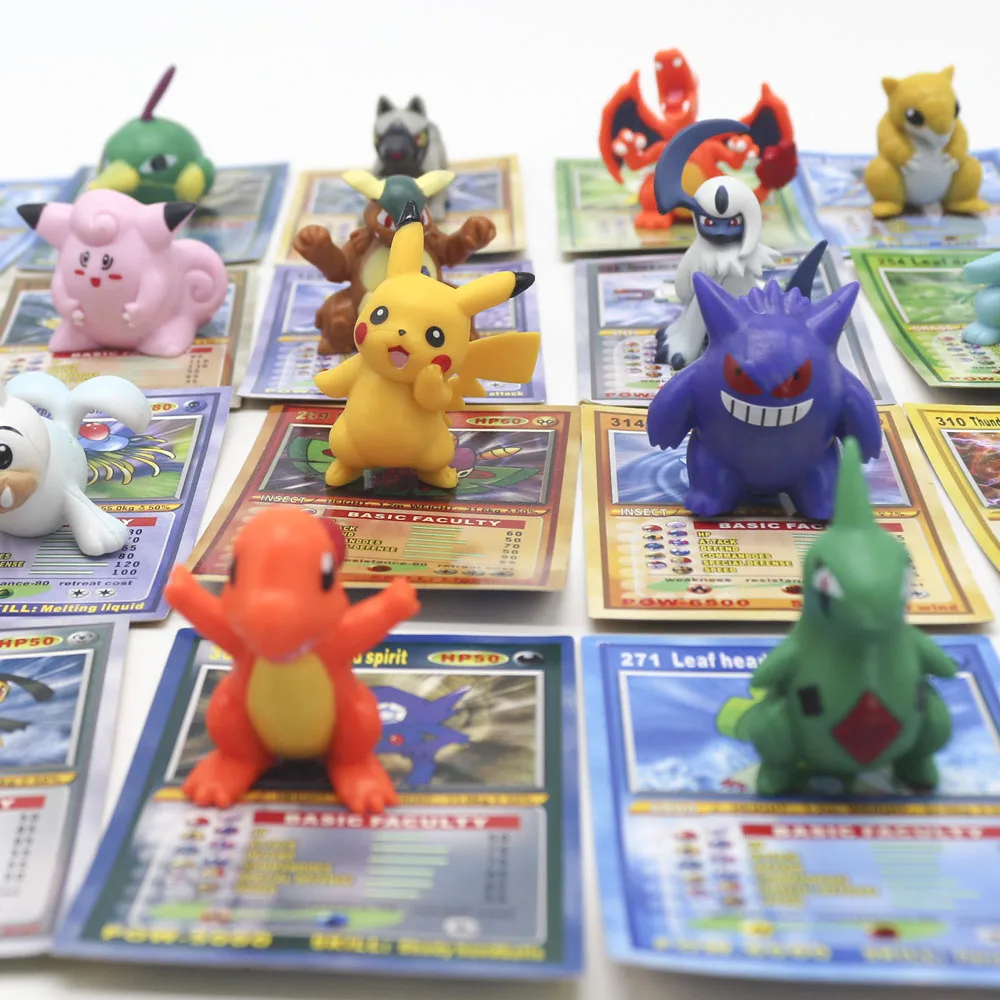 Игрушечные фигурки Takara Tomy для детей коллекционные покемонов с карточками |
