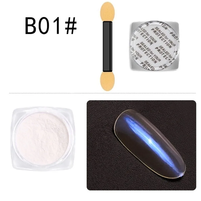 Прозрачный модный зеркальный порошок русалки 7 цветов хромированный УФ-гель для