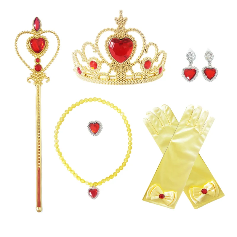 Accessories style 5 Рождественское платье; костюм Снежной Королевы для девочек; детское платье принцессы Эльзы; рождественское праздничное платье для девочек; зимний костюм Эльзы; - Цвет: Accessories style 5