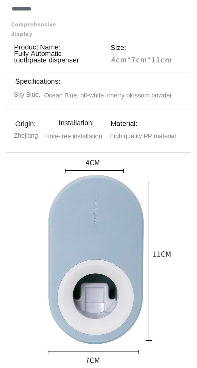 

Fully Automatic Toothpaste Dispenser Hole Punched Toothbrush Storage Shelf Wall Hangers Bathroom Accessories Squeezer Tooth