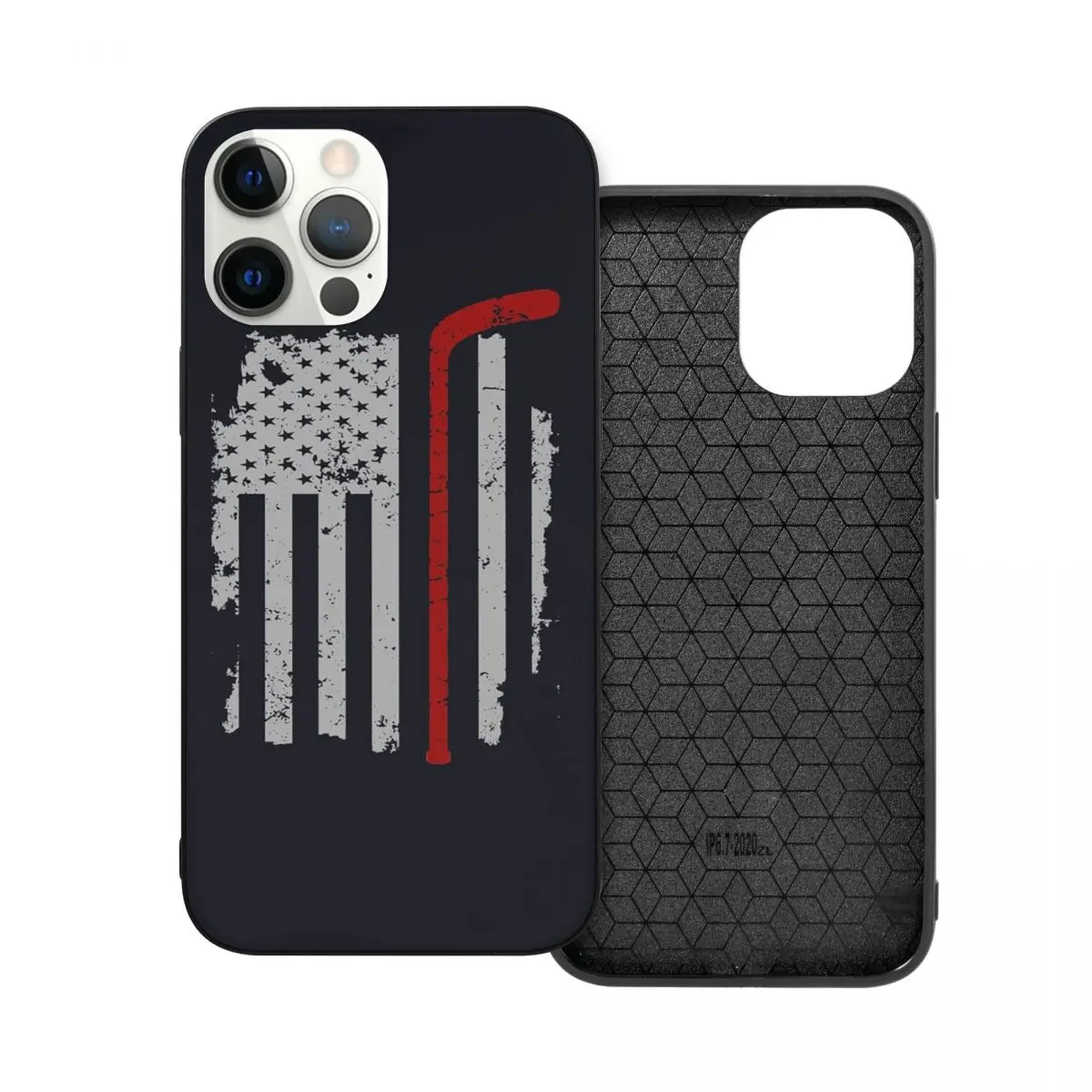 

Чехол для телефона из ТПУ со стеклянным хоккейным флагом для iPhone 12 11 Xs Xr X Pro Max Mini 7 8 Se2 Plus 6 6S