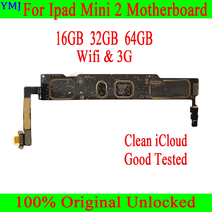 Оригинальная разблокированная материнская плата для Ipad mini 2 WIFI /WIFI + версия 3G с