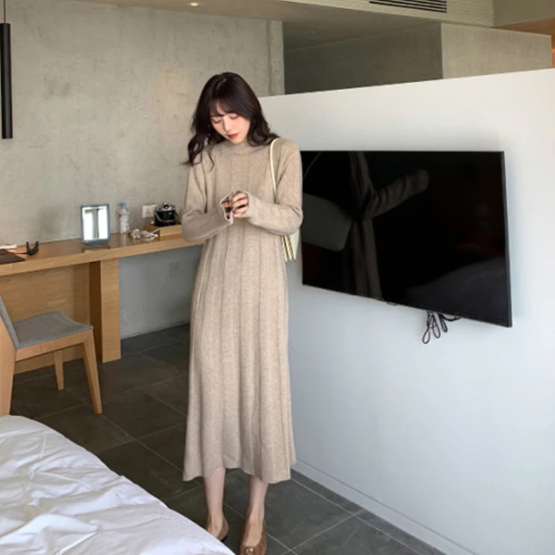 Новый осенне зимний свитер для женщин однотонный облегающий женский джемпер с