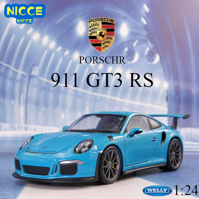 

Welly 1:24 2016 Porsche 911 GT3 RS Red Car Alloy Car Model Simulation Car Decoration Collection Gift Toy Die Casting Model Toy