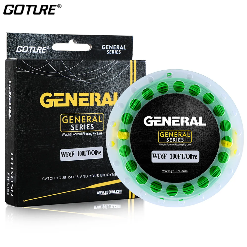 Goture Fly Fishing Line 30M/100FT Braided Corn 3/4/5/6/7/8WF Weight Forward Floating With Welded Loop For Trout Fly Fishing Line