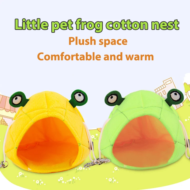 

Little Pet Cotton Nest Guinea Pig Squirrel Winter Warm House Cartoon Frog Nest